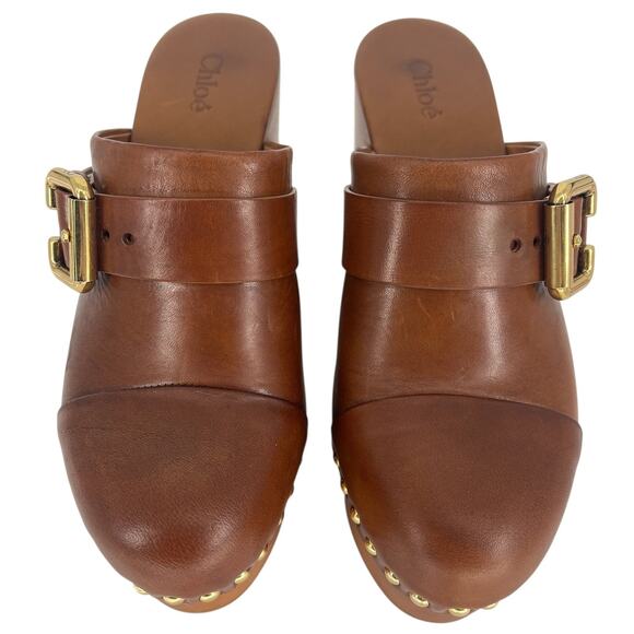 Chloe Jeanette Studded Platform Clogs - Picture 9 of 16